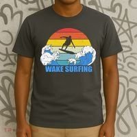 Wake Surfing Retro Sunset T-Shirt thumb 3
