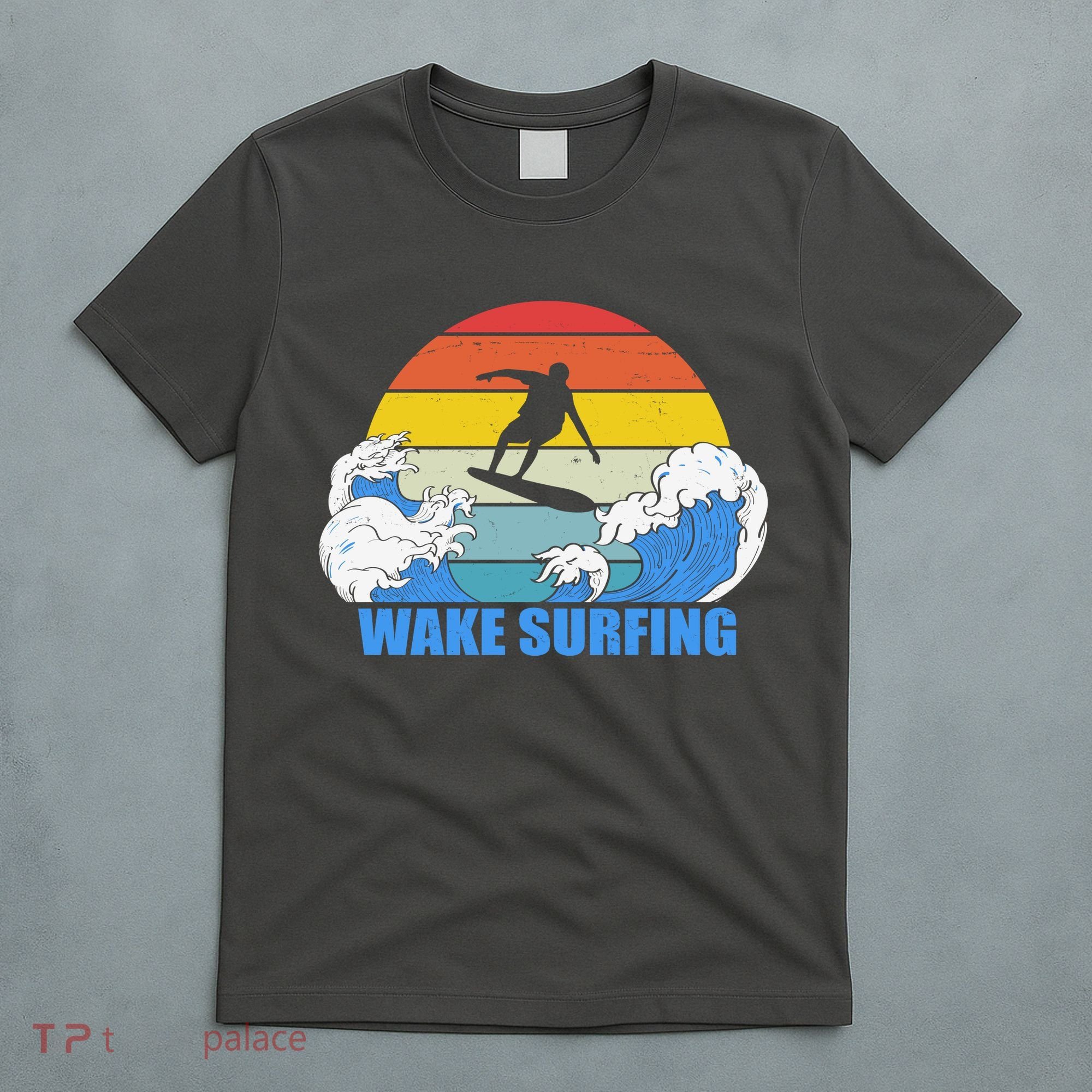 Wake Surfing Retro Sunset T-Shirt