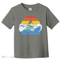 Wake Surfing Retro Sunset Toddler T-Shirt thumb 0