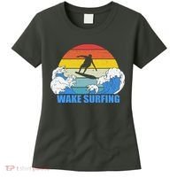 Wake Surfing Retro Sunset Women's T-Shirt thumb 0