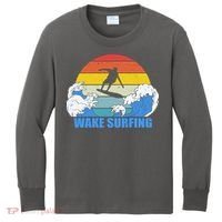 Wake Surfing Retro Sunset Kids Long Sleeve Shirt thumb 0