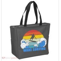 Wake Surfing Retro Sunset Tote Bag thumb 2