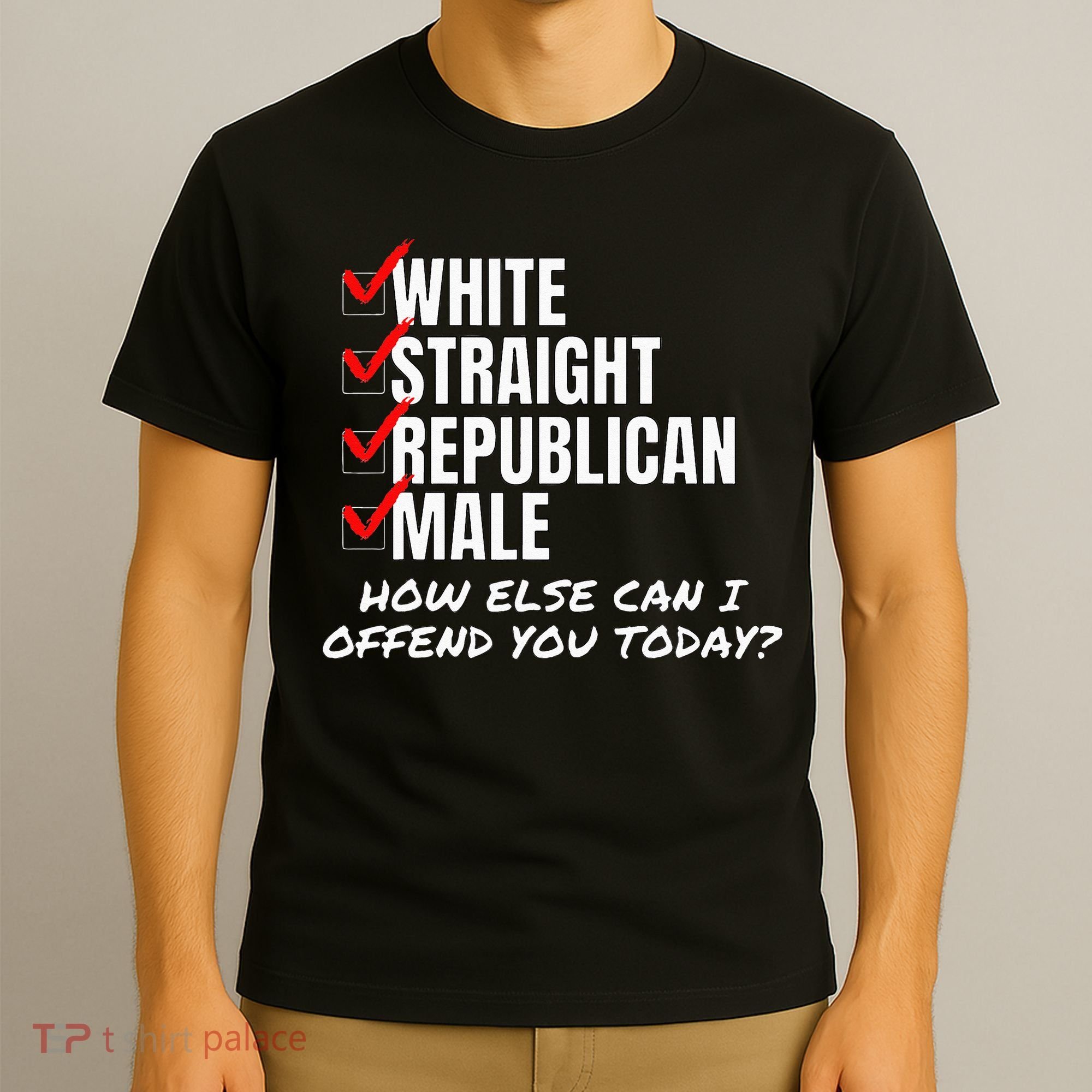 White Straight Republican Male How Can I Offend You T-Shirt