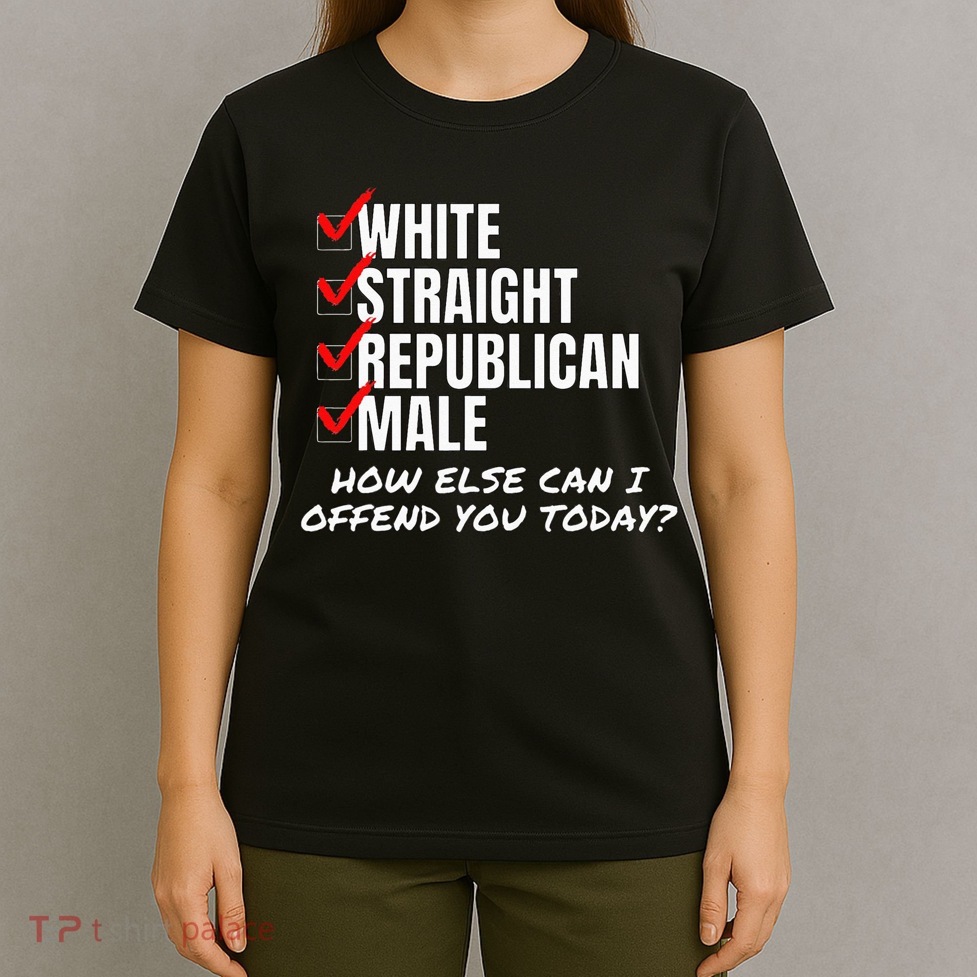 White Straight Republican Male How Can I Offend You T-Shirt
