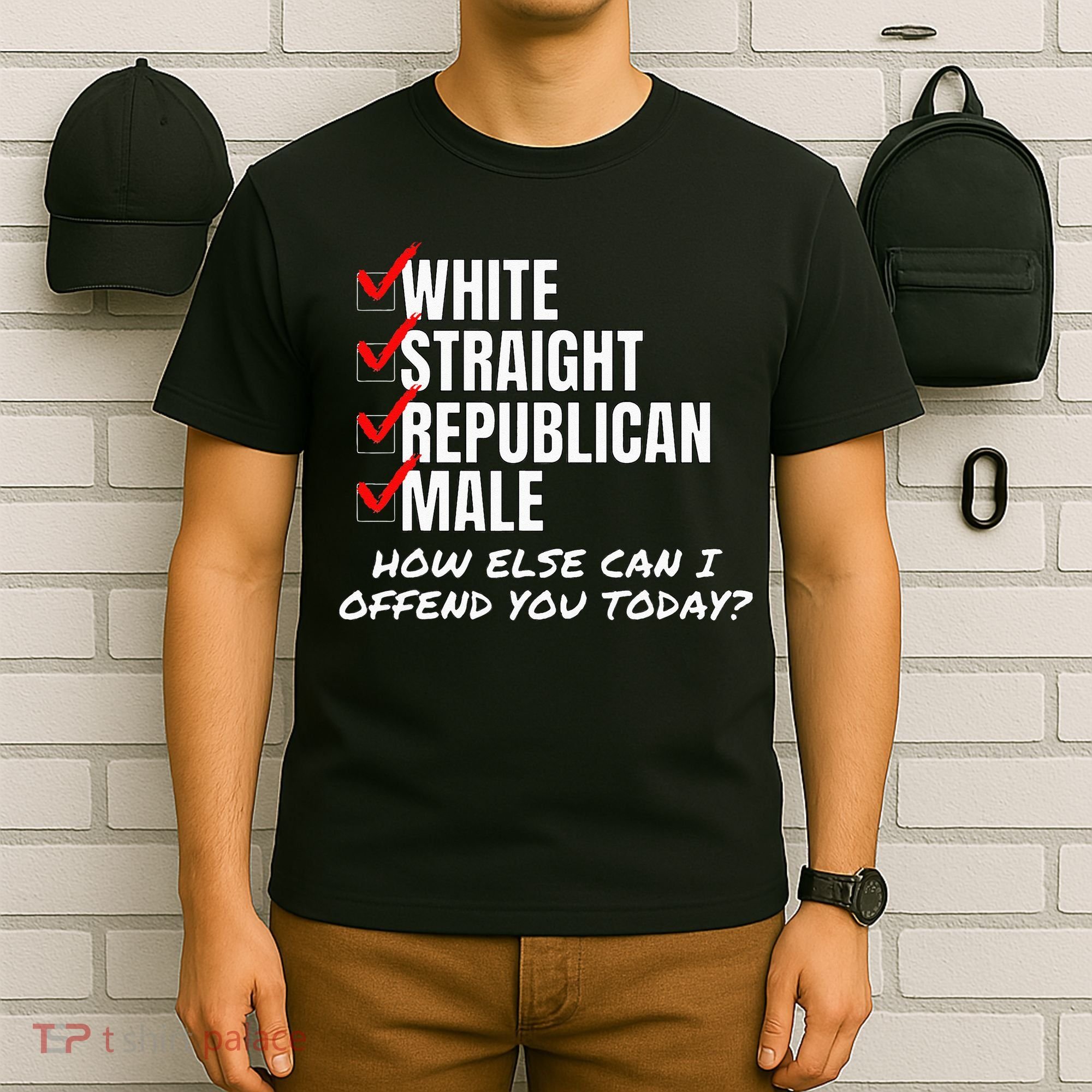White Straight Republican Male How Can I Offend You T-Shirt