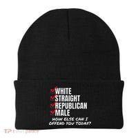 White Straight Republican Male How Can I Offend You Beanie thumb 0