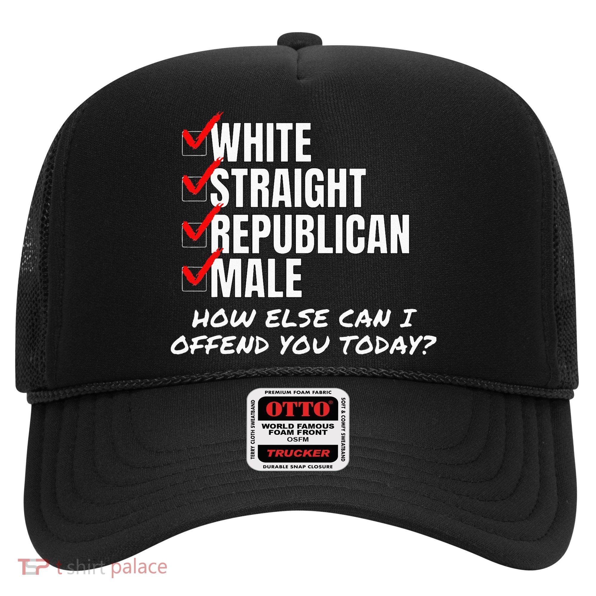 White Straight Republican Male How Can I Offend You Hat