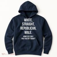 White, Straight, Republican, Male Funny Republican Hoodie thumb 0