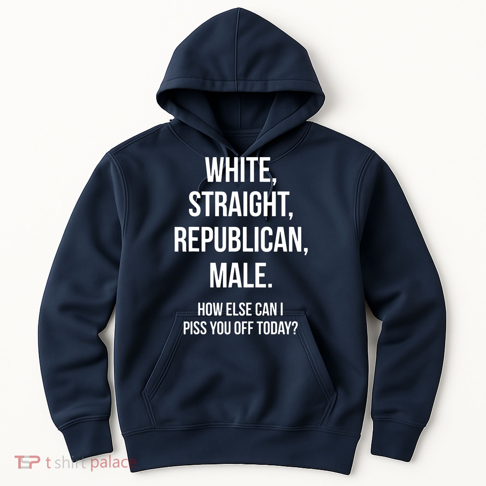 White, Straight, Republican, Male Funny Republican Hoodie