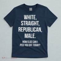 White, Straight, Republican, Male Funny Republican T-Shirt thumb 5