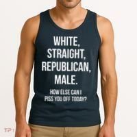 White, Straight, Republican, Male Funny Republican Tank Top thumb 3