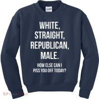 White, Straight, Republican, Male Funny Republican Kids Sweatshirt thumb 0