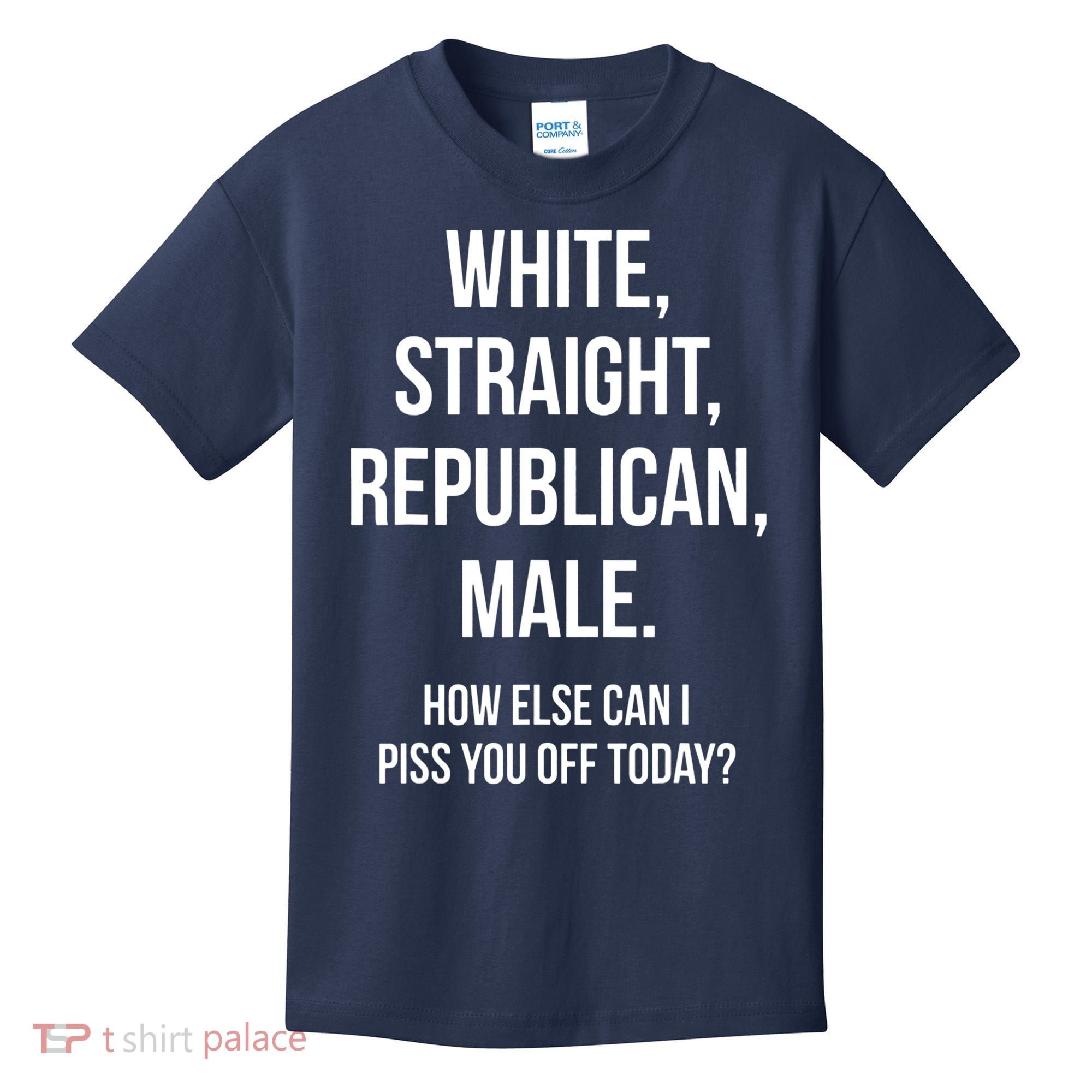 White, Straight, Republican, Male Funny Republican Kids T-Shirt