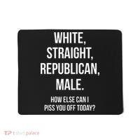 White Straight Republican Male Funny Republican Mousepad thumb 0