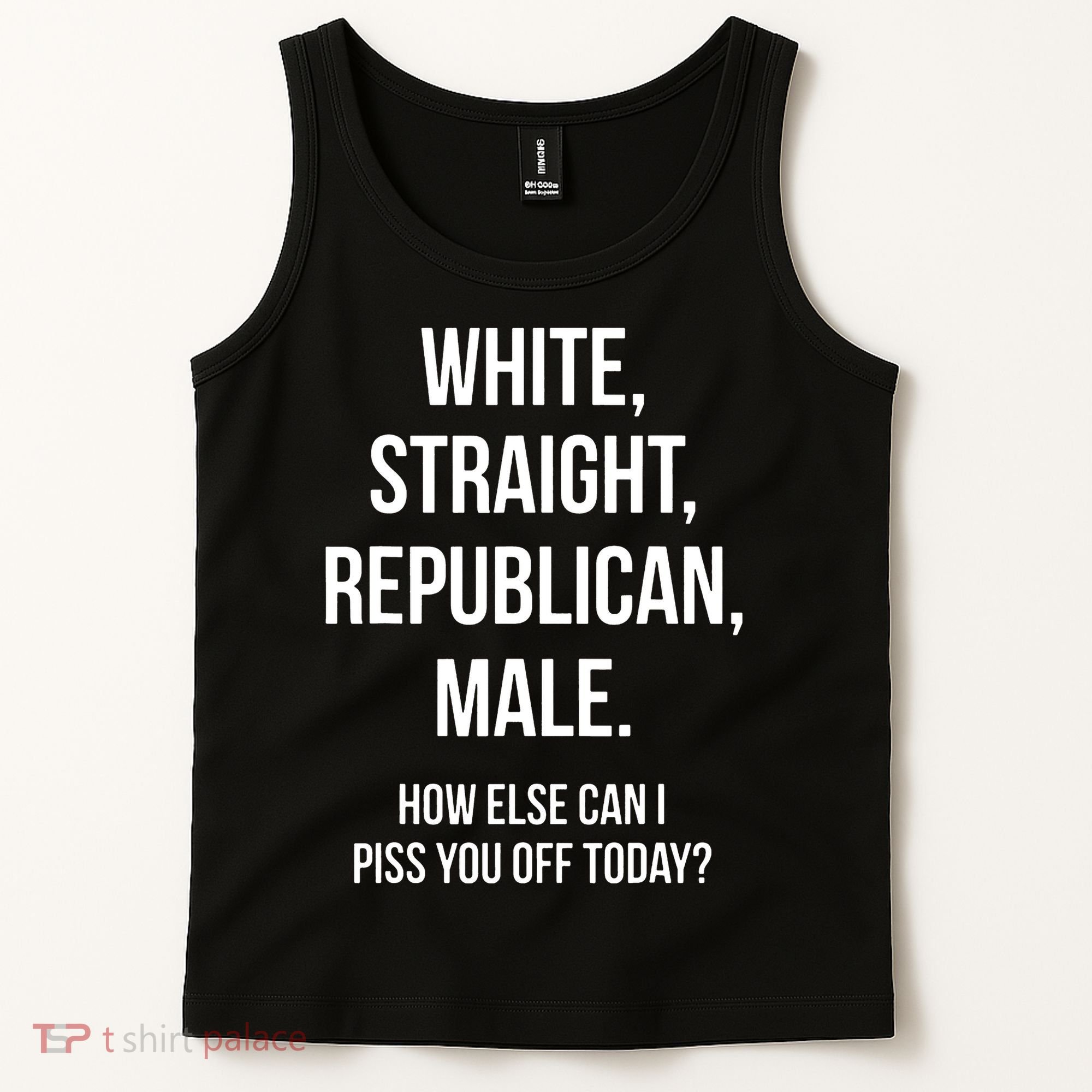 White Straight Republican Male Funny Republican Tank Top
