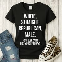 White Straight Republican Male Funny Republican Women's T-Shirt thumb 3