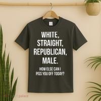 White Straight Republican Male Funny Republican T-Shirt thumb 2