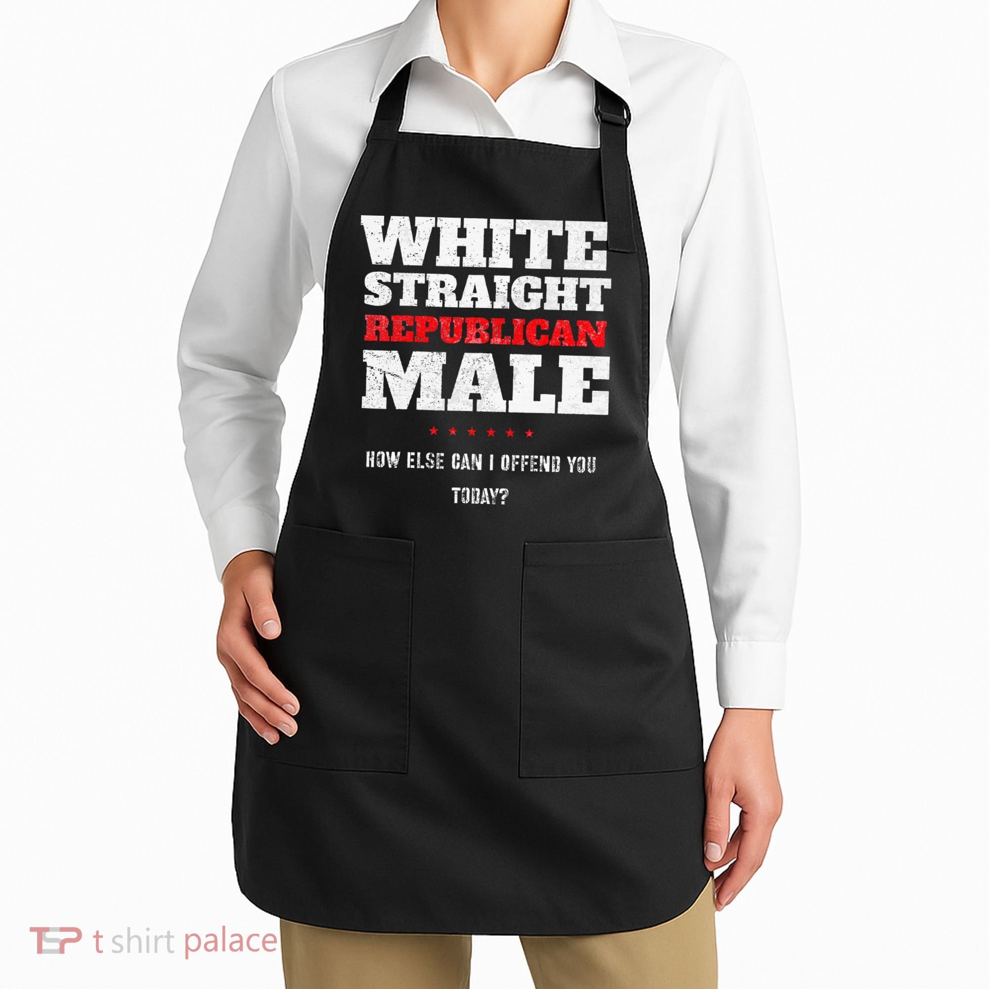 White Straight Republican Male How Else Can I Offend Apron