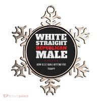 White Straight Republican Male How Else Can I Offend Ornament thumb 0
