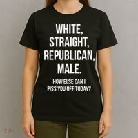 White, Straight, Republican, Male Funny Republican T-Shirt thumb 4