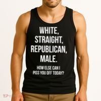 White, Straight, Republican, Male Funny Republican Tank Top thumb 3