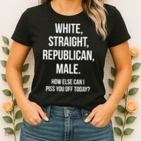 White, Straight, Republican, Male Funny Republican Women's T-Shirt thumb 2