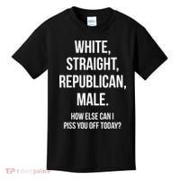 White, Straight, Republican, Male Funny Republican Kids T-Shirt thumb 0