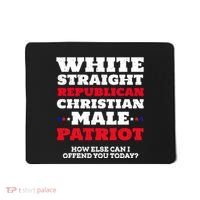White Straight Republican Christian Male Patriot Mousepad thumb 0