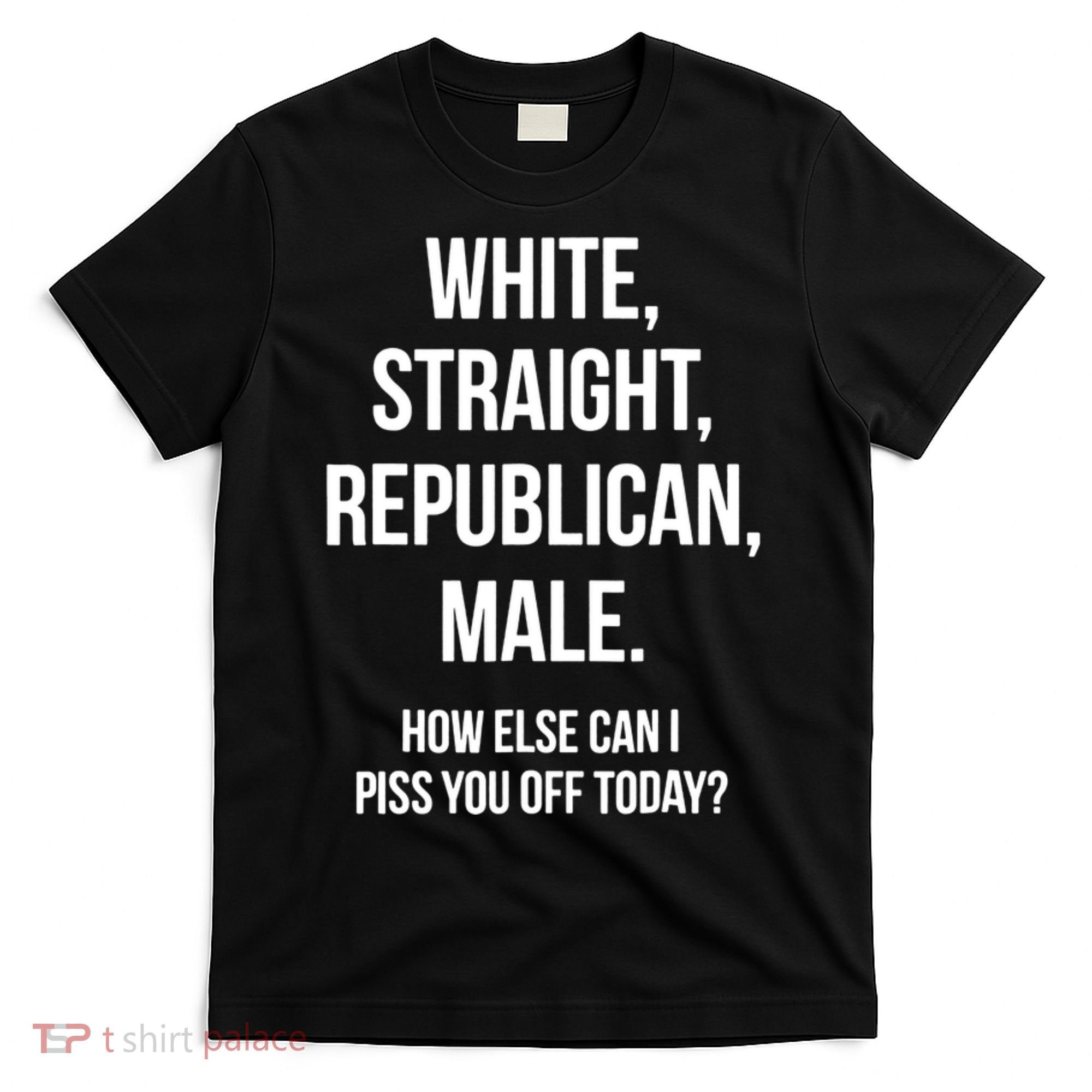 White, Straight, Republican, Male Funny Republican T-Shirt