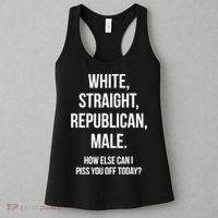 White, Straight, Republican, Male Funny Republican Women's Tank Top thumb 3
