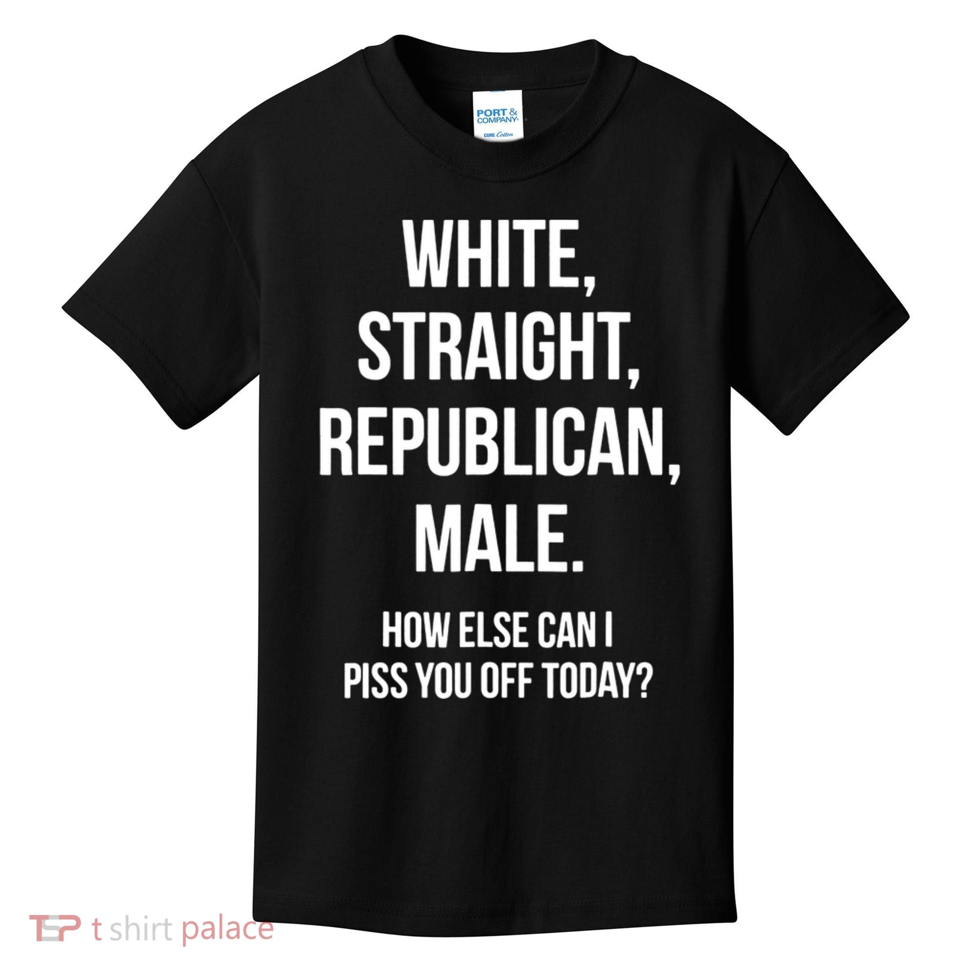 White, Straight, Republican, Male Funny Republican Kids T-Shirt