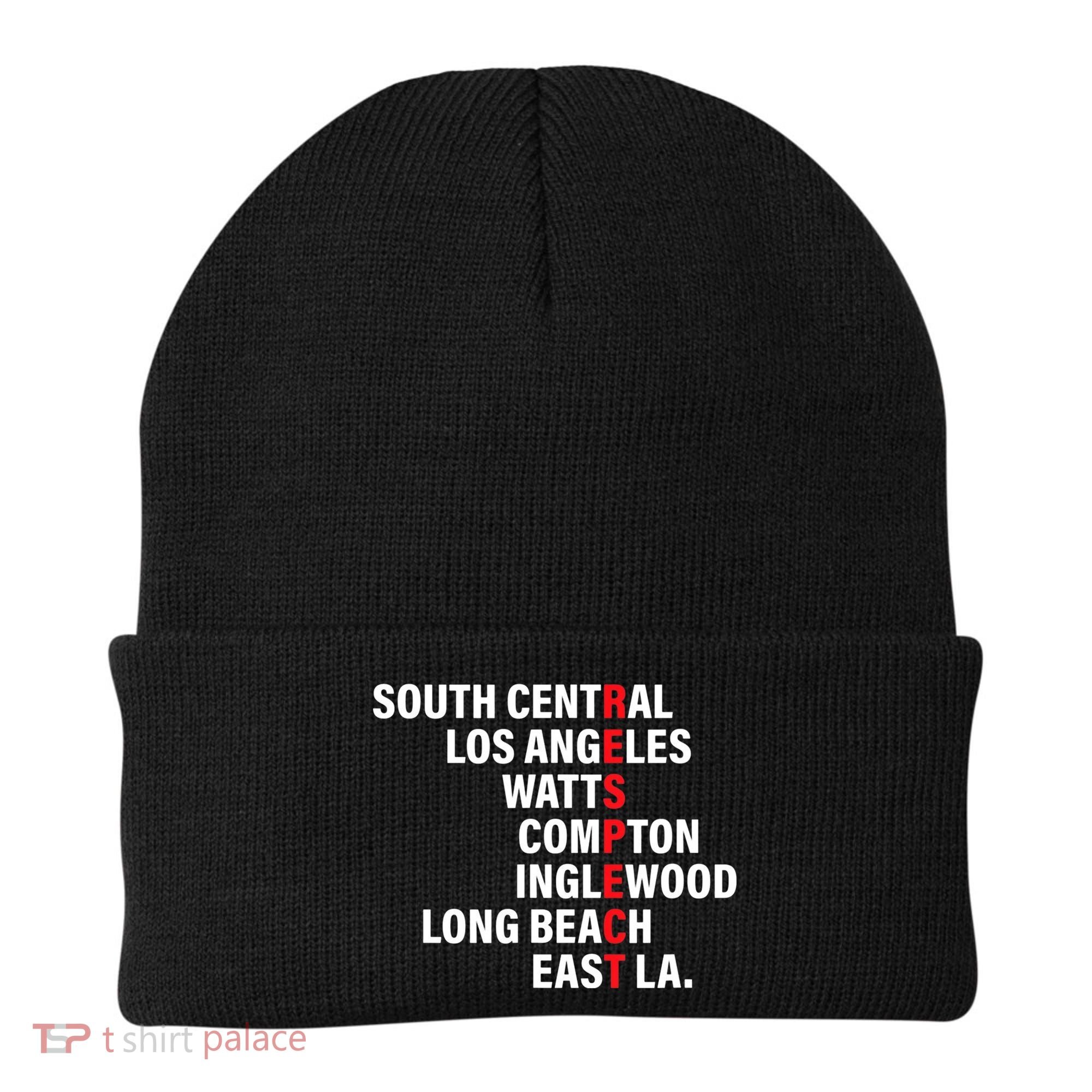 West Side RESPECT Los Angeles Watts Compton Long Beach Beanie