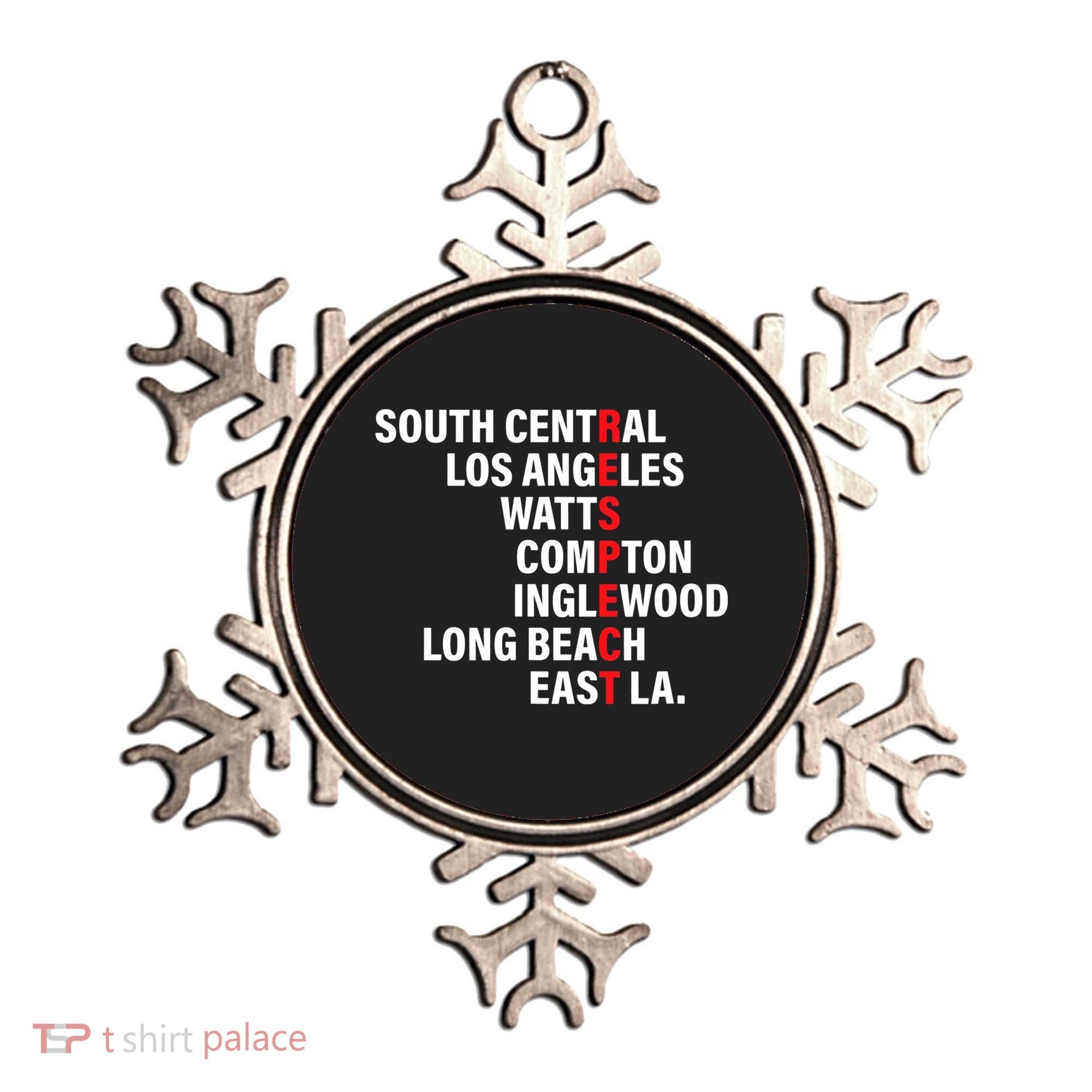 West Side RESPECT Los Angeles Watts Compton Long Beach Ornament
