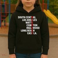 West Side RESPECT Los Angeles Watts Compton Long Beach Kids Hoodie thumb 3