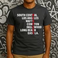 West Side RESPECT Los Angeles Watts Compton Long Beach T-Shirt thumb 3