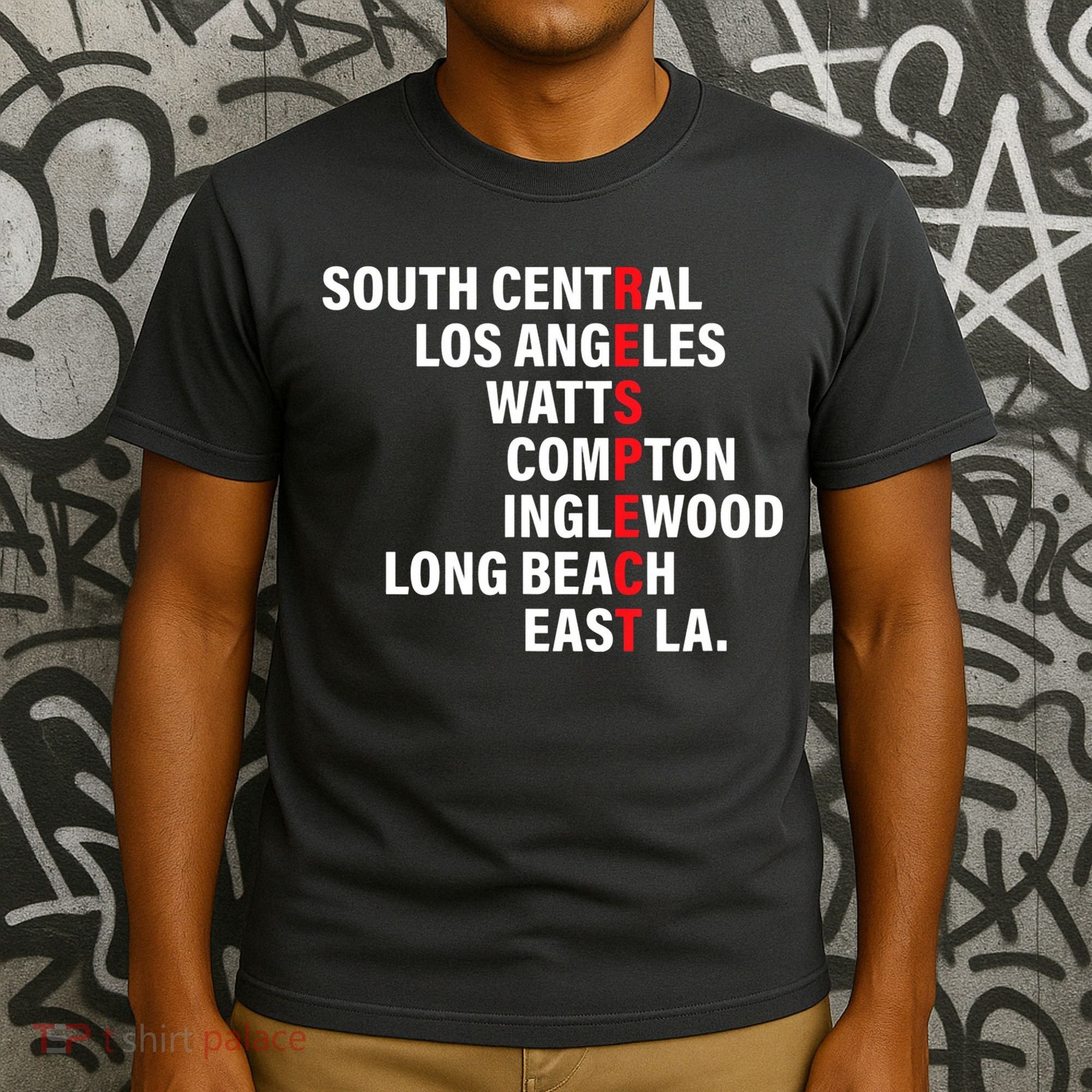 West Side RESPECT Los Angeles Watts Compton Long Beach T-Shirt
