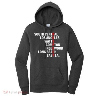 West Side RESPECT Los Angeles Watts Compton Long Beach Women's Hoodie