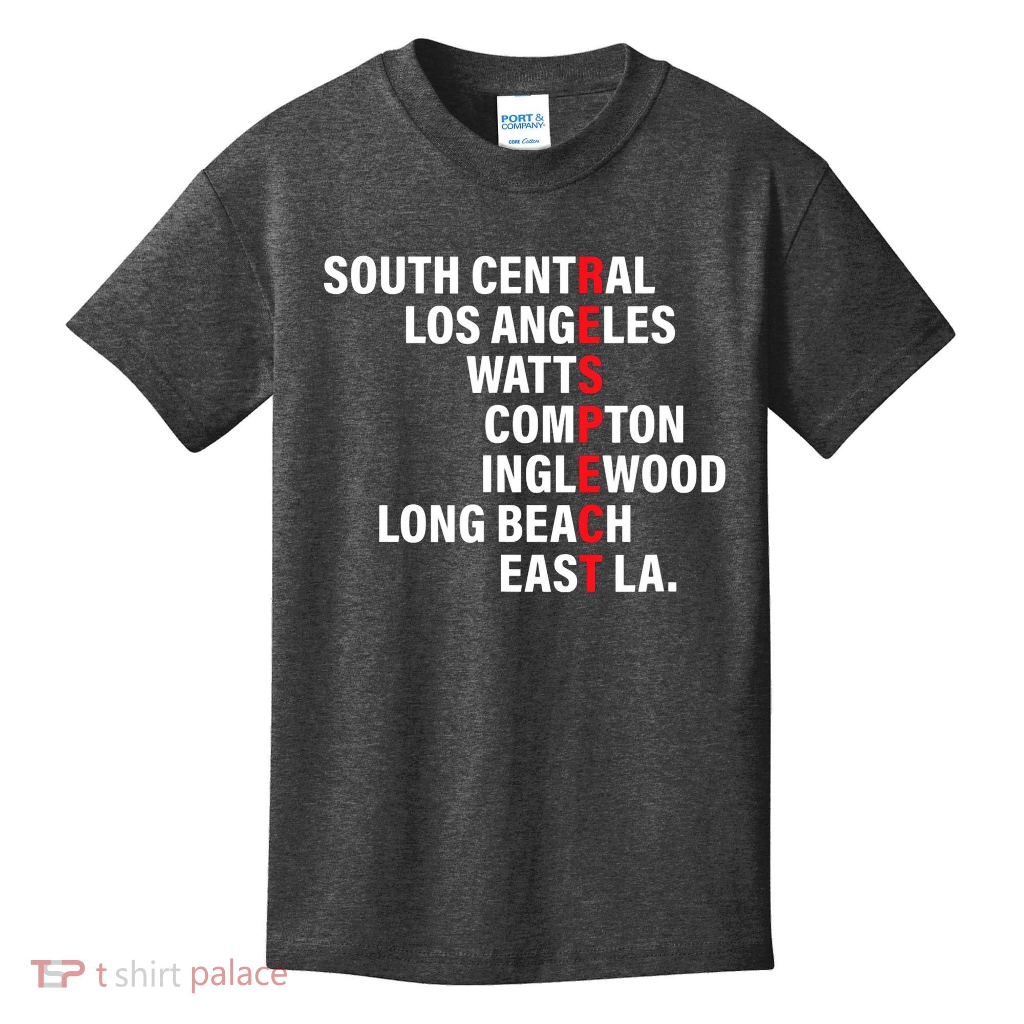 West Side RESPECT Los Angeles Watts Compton Long Beach Kids T-Shirt