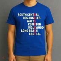 West Side RESPECT Los Angeles Watts Compton Long Beach T-Shirt thumb 3