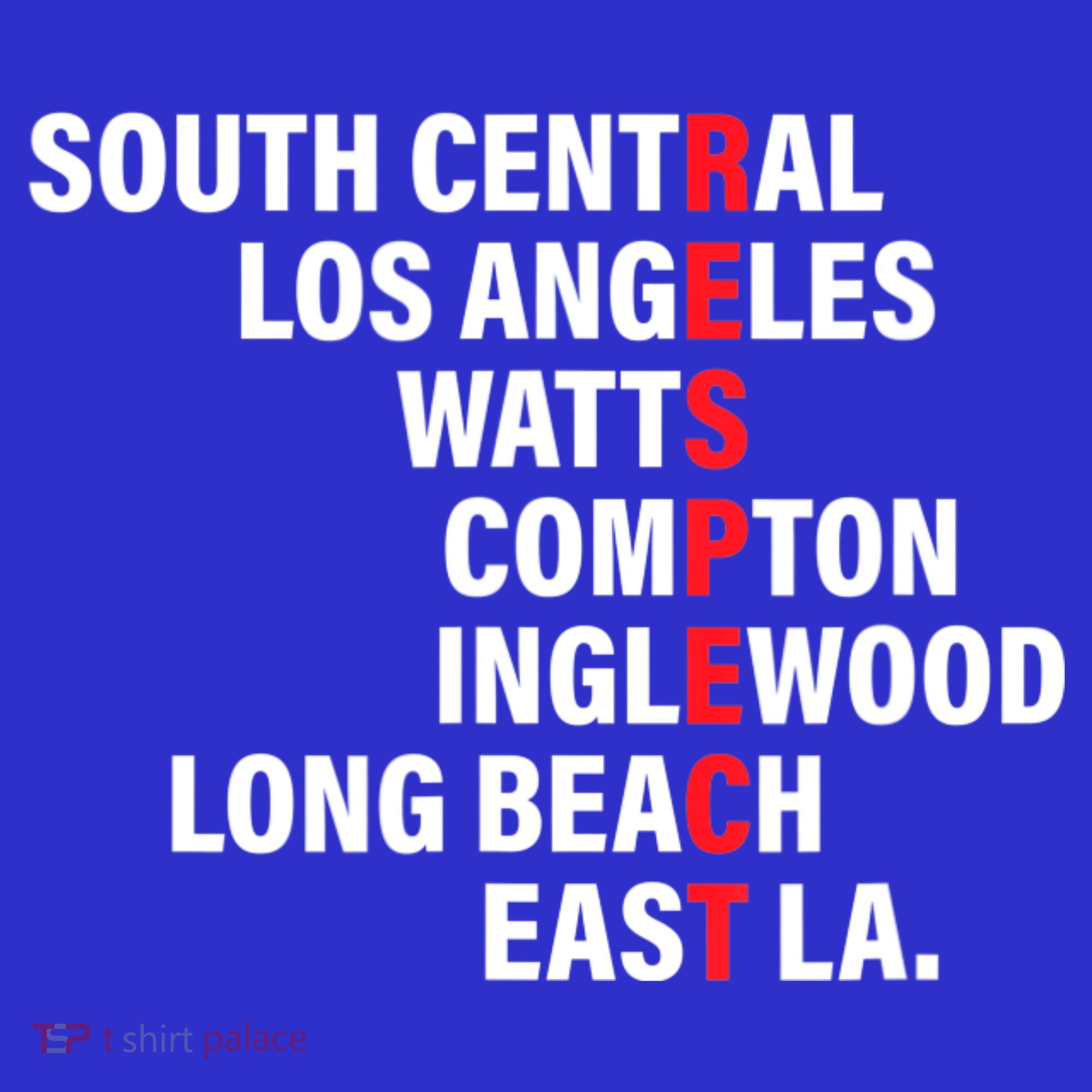 West Side RESPECT Los Angeles Watts Compton Long Beach T-Shirt