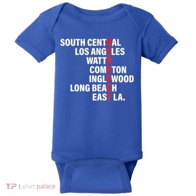 West Side RESPECT Los Angeles Watts Compton Long Beach Baby Bodysuit