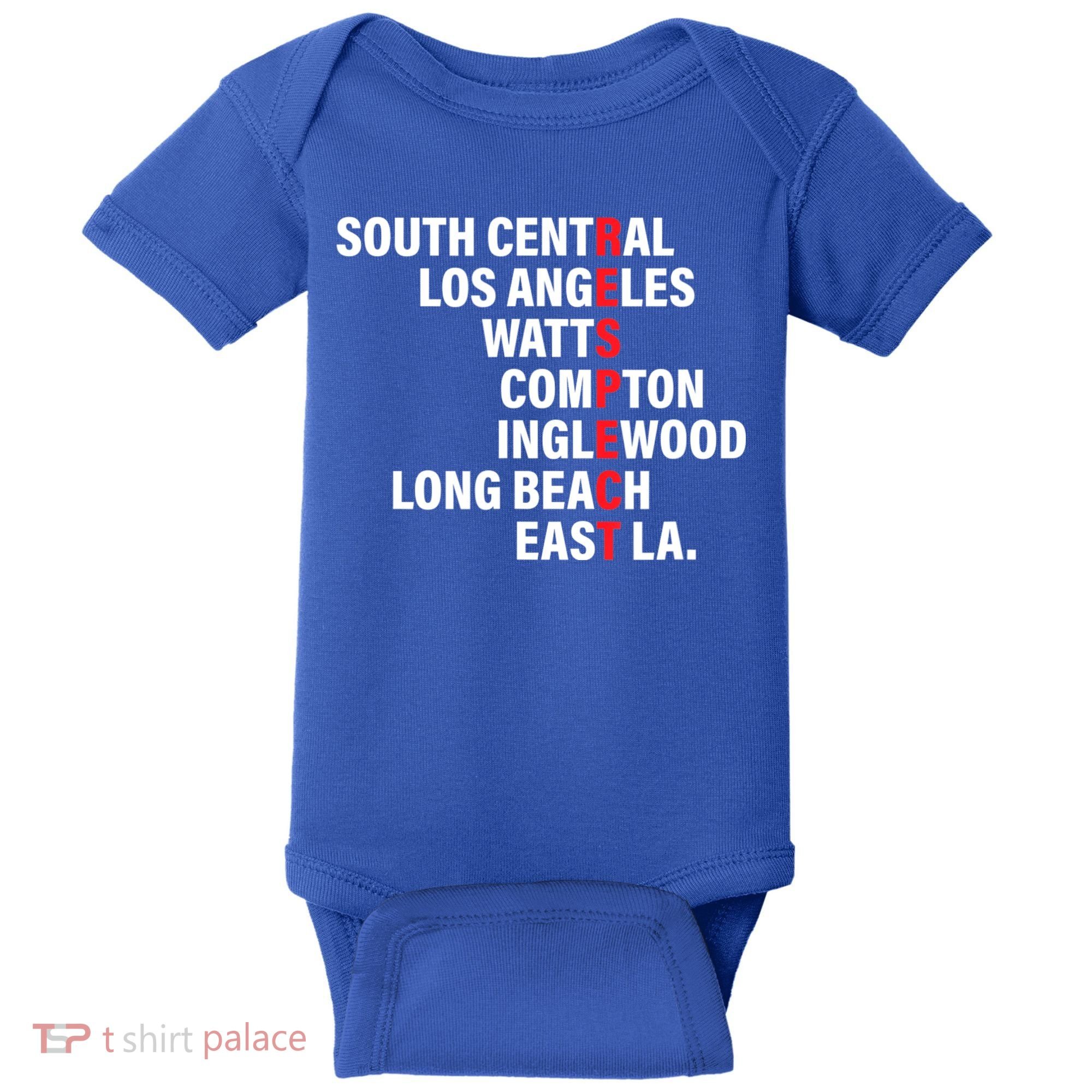 West Side RESPECT Los Angeles Watts Compton Long Beach Baby Bodysuit