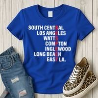 West Side RESPECT Los Angeles Watts Compton Long Beach Women's T-Shirt thumb 3