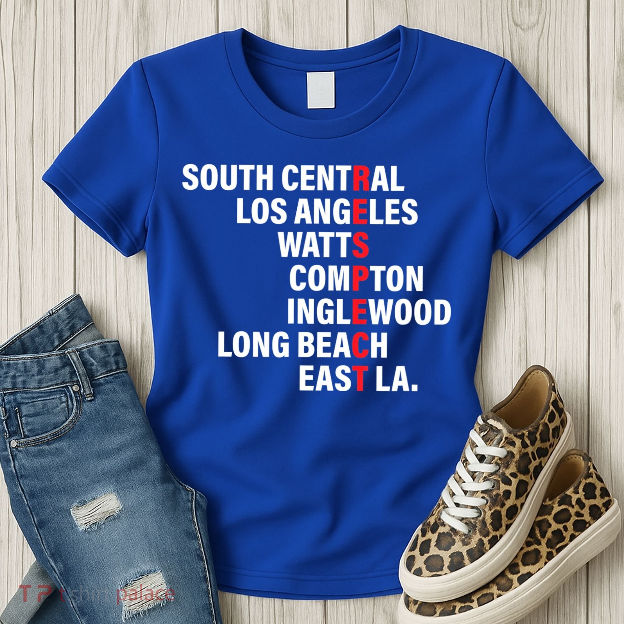 West Side RESPECT Los Angeles Watts Compton Long Beach Women's T-Shirt