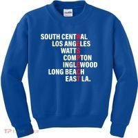 West Side RESPECT Los Angeles Watts Compton Long Beach Kids Sweatshirt thumb 0