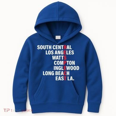 West Side RESPECT Los Angeles Watts Compton Long Beach Kids Hoodie