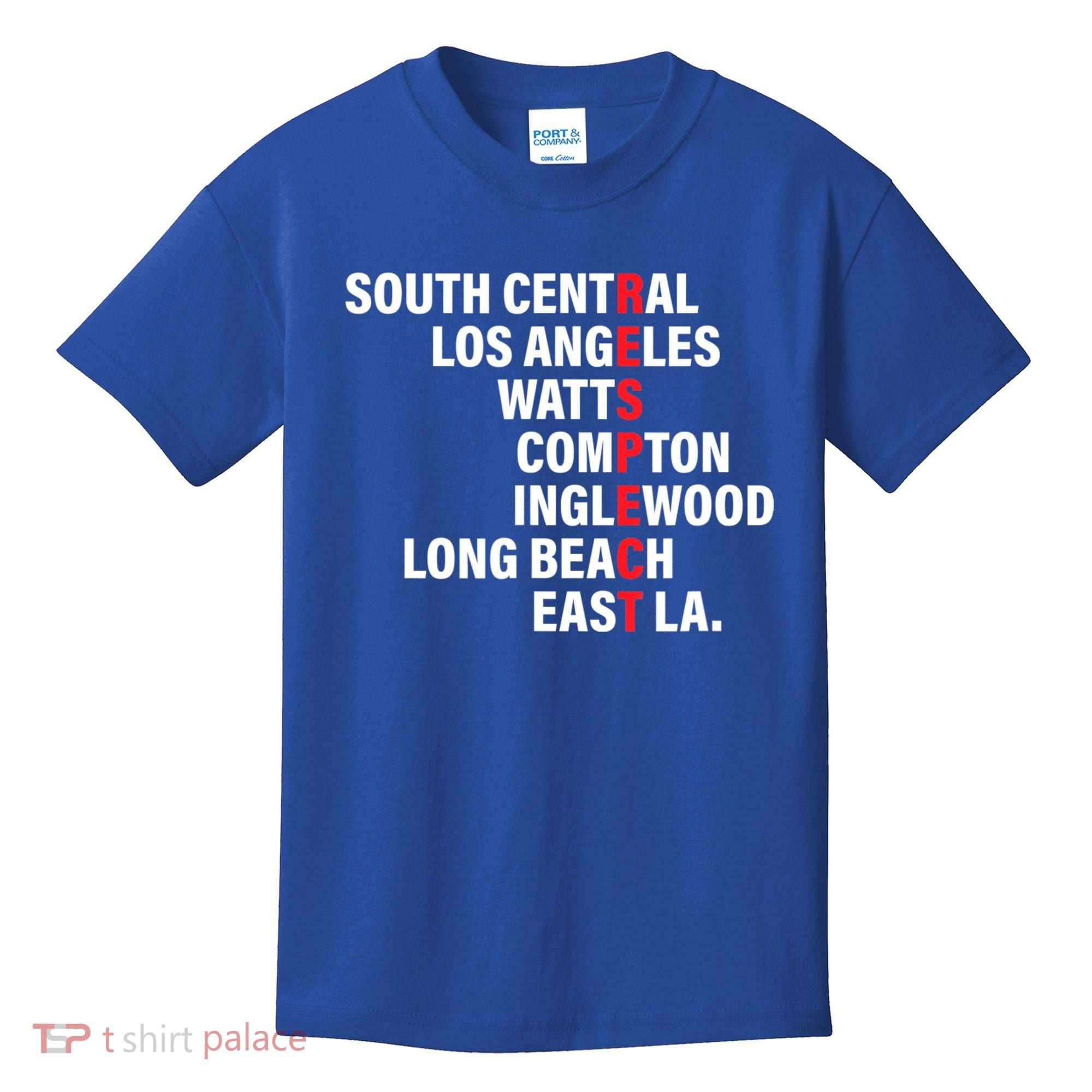 West Side RESPECT Los Angeles Watts Compton Long Beach Kids T-Shirt