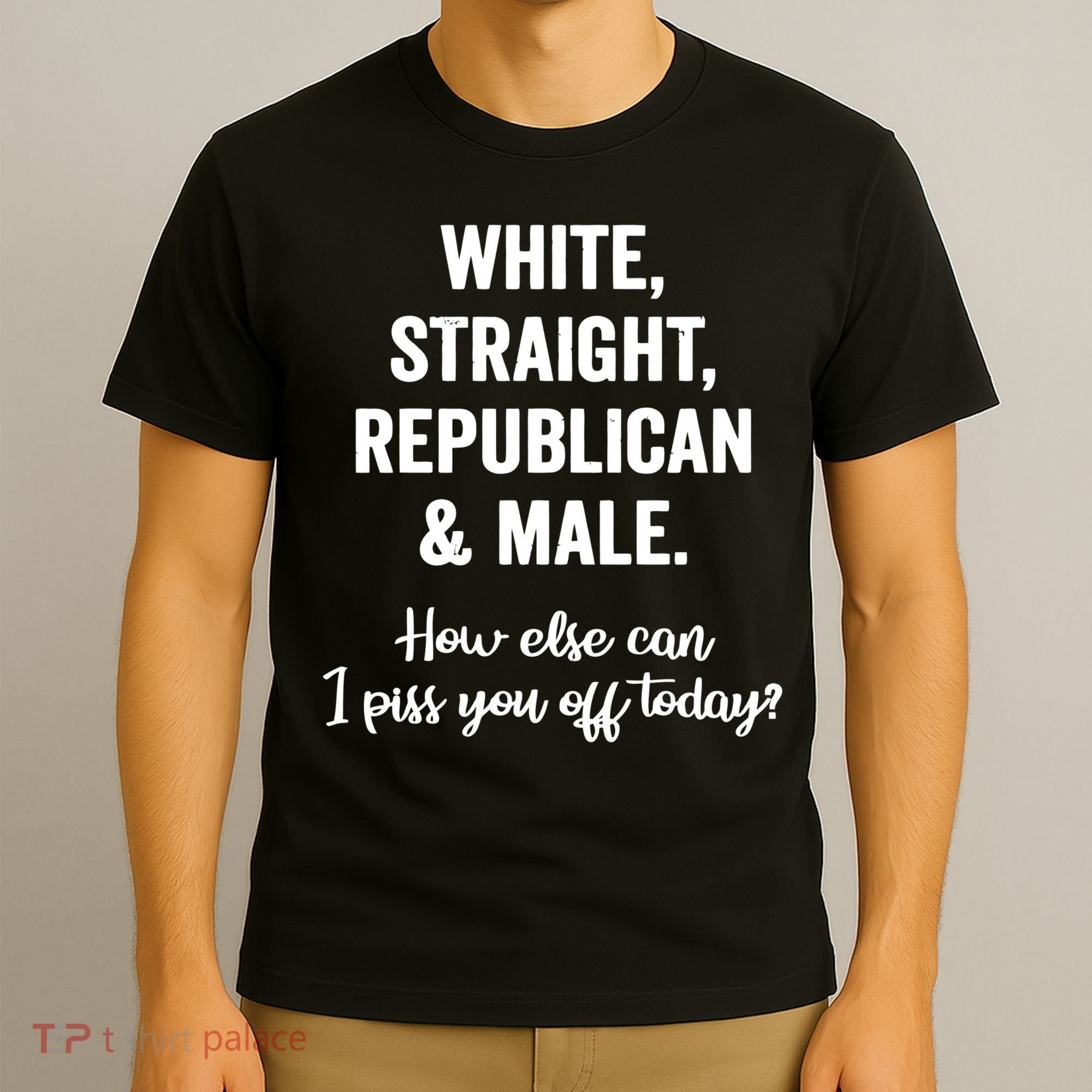 White Straight Republican Male I Piss You Off Today T-Shirt