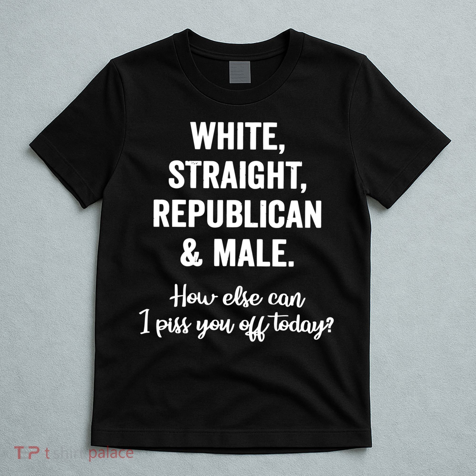 White Straight Republican Male I Piss You Off Today T-Shirt
