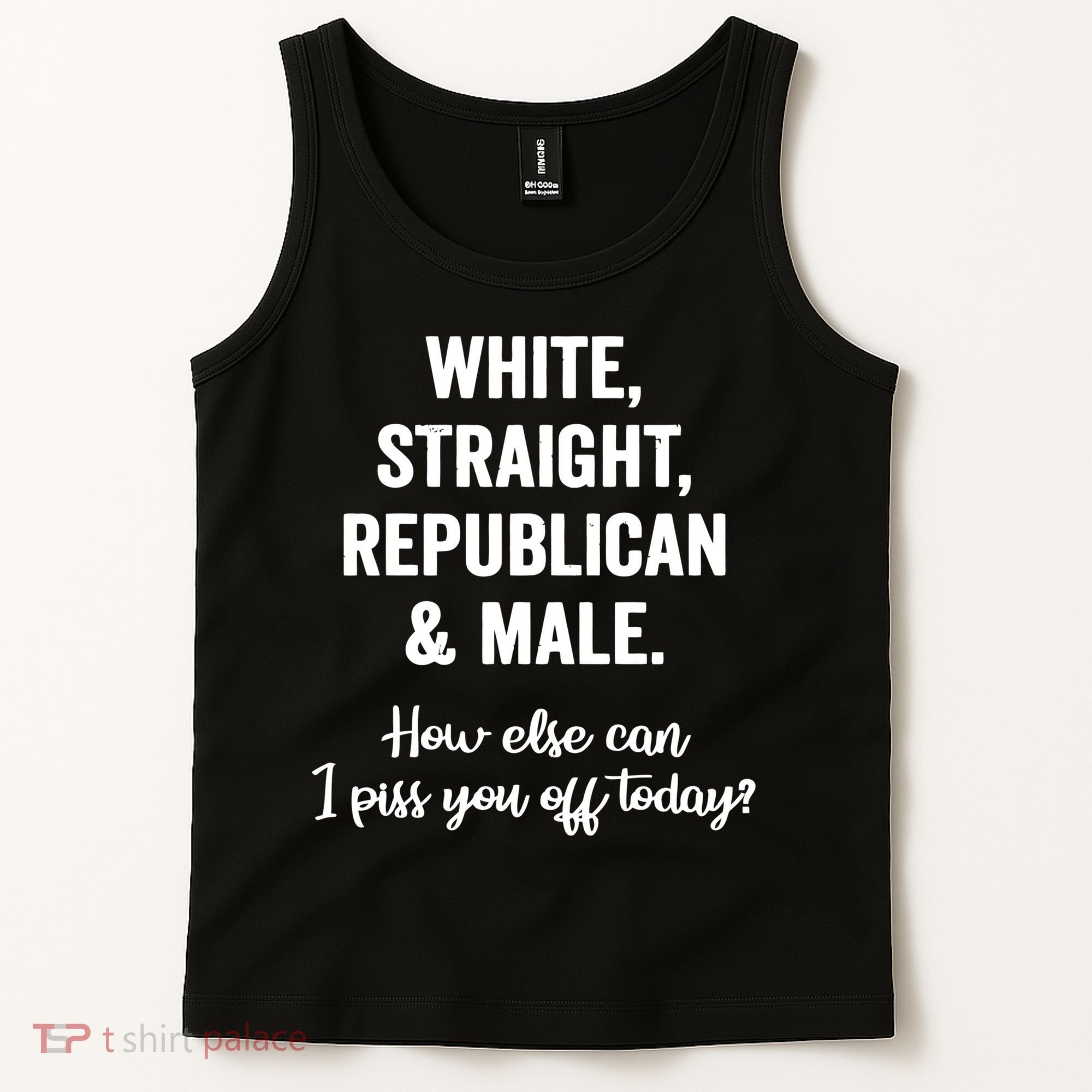 White Straight Republican Male I Piss You Off Today Tank Top